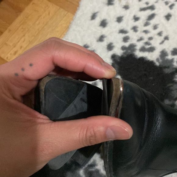 Acne Black and Pink Ankle Boots - Picture 8 of 8